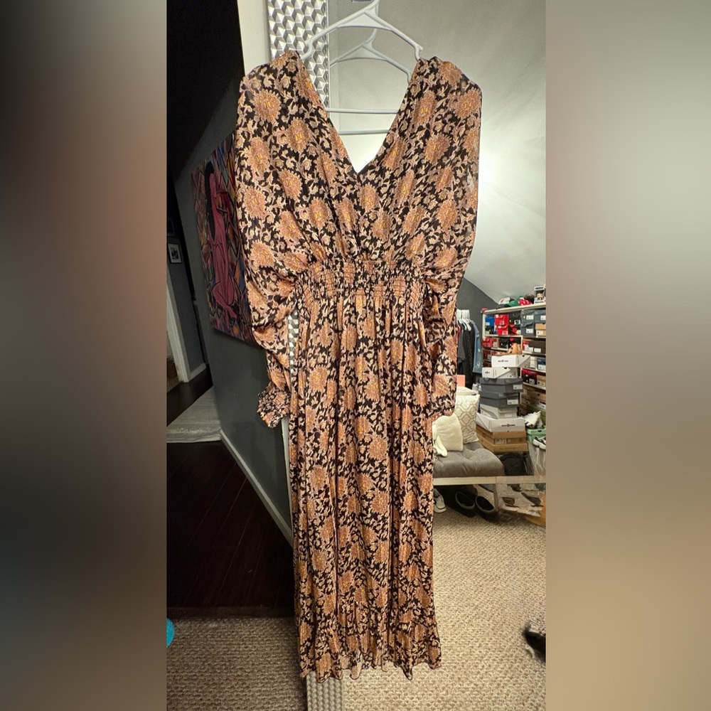 Chic Long Sleeve Floral Dress